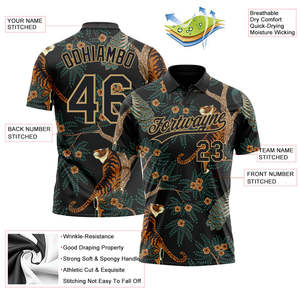 Personalized Sublimation Golf Polo 100% Polyester Sports Team Shirt <b>Custom</b> Club Uniform OEM Wholesale Printed Logo Athletic Wear - Product Image 4