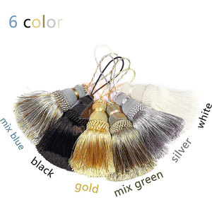 Material Duradero de Poliéster/Nailon, Diseño Único, Borlas de Hilo Metálico Personalizables de Alta Calidad, Color Sólido - Product Image 3