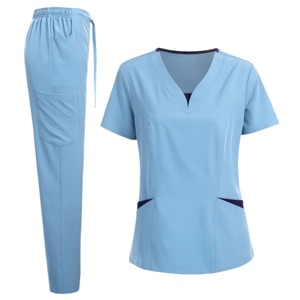 Custom Logo Scrubs <b>Uniforms</b> Sets Stretch Nurse Hospital Scrubs Suit Tops Nursing Sets Medical Hospital <b>Uniforms</b> For Women Jogger - Product Image 3
