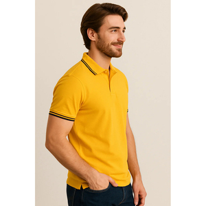 Camiseta Polo Básica de Manga Corta para Hombre, Nueva Temporada, Lisa, Personalizable en Color, Varias Tallas, Fabricante de Ropa OEM ODM - Product Image 4