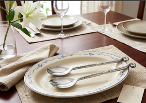 Classic Scroll Twist <b>Salad</b> Server Set Stainless Steel Mirror Polish <b>Salad</b> <b>Tools</b> Perfect For Restaurants Hotel And Resort - Product Image 3