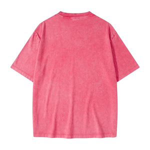 Custom Printed Acid Wash Oversized T Shirt Vintage Distressed Cotton Unisex Tee - Product Image 3