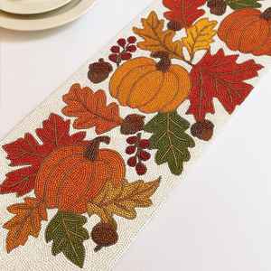 Caminos de mesa modernos de cuentas de cristal florales, centros de mesa, caminos de mesa para buffet, platos base y caminos de mesa de comedor con cuentas de cristal - Product Image 2