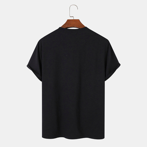 เสื้อยืดผู้ชายแบบสบายๆ ปรับแต่งได้ตามต้องการ เสื้อผ้าลำลองคุณภาพสูง ดีไซน์พิมพ์ลายทันสมัย เสื้อยืดผู้ชายแบบถัก - Product Image 2