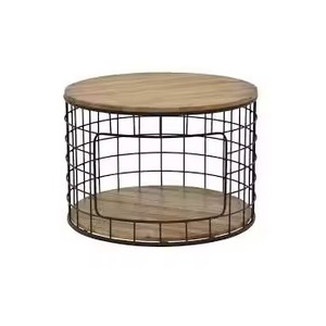 Custom Style Geometric Ring Motif <b>Gold</b> Frame 2 Tier Round Coffee <b>Table</b> For Showroom Lounge Area Magazine Storage <b>Table</b> - Product Image 4