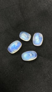 Lote certificado de piedras sueltas de piedra lunar natural arcoíris con forma de cojín, cabujones de 13.74 quilates para joyería - Product Image 4