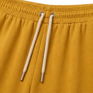 Mustard And <b>White</b> Women Short Sleeve T Shirt And Wide Leg Pants Lounge <b>Set</b> Custom Casual Two <b>Piece</b> Outfit With Contrast Panels - Product Image 6