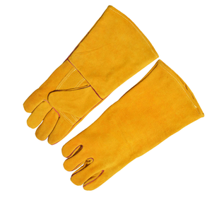 Gants de sécurité en cuir de vachette résistant à la chaleur pour la soudure, gants de travail industriels robustes avec protection de la paume - Product Image 4