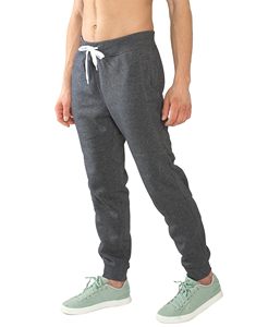 Pantalon de jogging décontracté en maille gris foncé uni pour homme, taille élastique avec cordon de serrage, poches latérales, respirant pour l'automne - Product Image 6