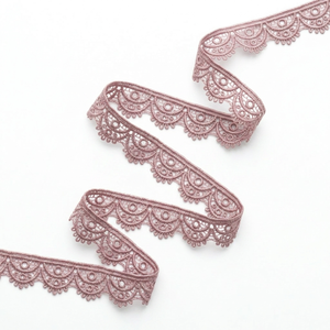 Bulk 10mm Dusty Pink Guipure Lace Trim Eco-Friendly Luxury 20 Meter Packing Bridal Accessories Hair <b>Bows</b> <b>Gift</b> Packaging Craft - Product Image 1