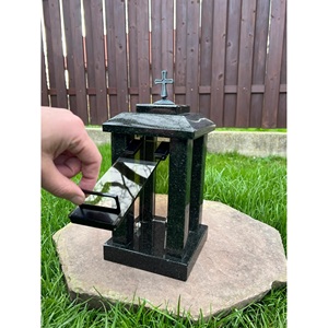 KSN Ceramic Cemetery Lantern and Candle Holder <b>Grave</b> <b>Memorial</b> for <b>Memorial</b> Services Model KSN-200725-19 Made in Indiana - Product Image 1