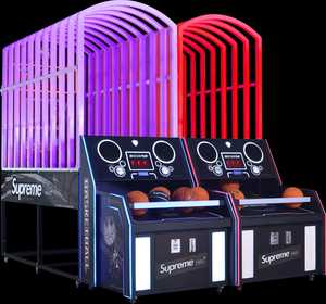HGR Amusement Supreme Basketball Arcade Shooting Game Machine Single Player 300W <b>LED</b> Light Bar Adjustable Score Time Game Zone - Product Image 5