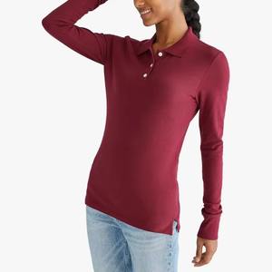 Camisetas de Golf y Tenis de Alto Rendimiento para Mujer, Manga Larga, Cuello Polo con Botones, Estilo Casual, Poliéster, con Logotipo - Product Image 3