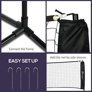 Set da Gioco Regolabile per Esterni per Badminton, Pallavolo, Pickleball, Divertimento in Spiaggia e su Vialetti, Include Rete - Product Image 6