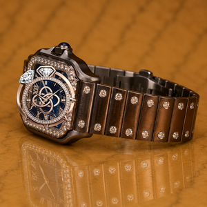 Montre de luxe pour homme avec logo personnalisé OEM ODM, diamants Moissanite, pavé complet de pierres VVS, bracelet en acier inoxydable - Product Image 3