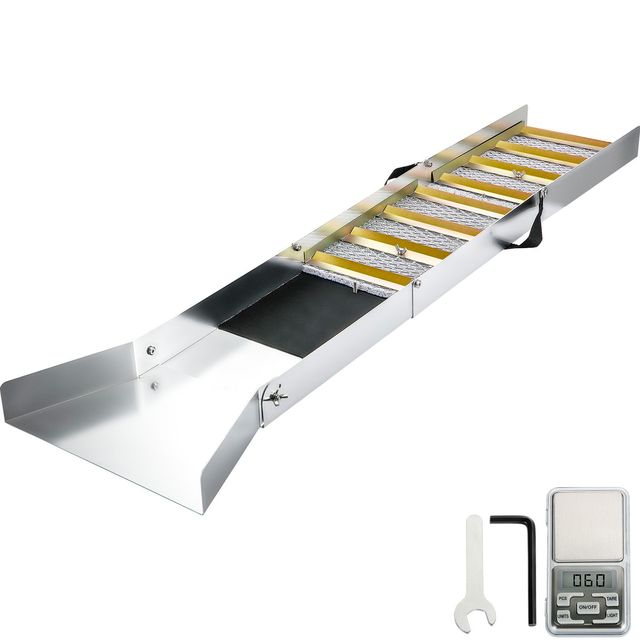 Compact 50" Aluminum Alloy Folding Sluice Box Lightweight Portable Gold Mining Equipment Model D0100H53QP6