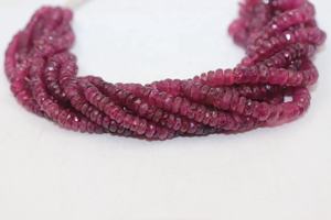 ลูกปัดทัวร์มาลีนสีชมพูธรรมชาติทรงรอนเดลเหลี่ยมเพชรพลอย ขนาด 4-5 มม. ความยาว 16 นิ้ว สำหรับทำเครื่องประดับ ขายส่ง - Product Image 3