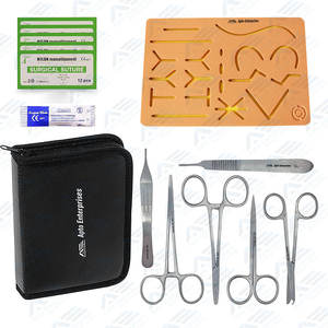 Instruments et coussinet de suture pour la formation des étudiants en médecine Kit complet de pratique de suture chirurgicale en acier inoxydable - Product Image 1