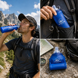 Bouteille d'eau souple en TPU de 500 ml avec logo personnalisé, gourde de sport pliable pour la course à pied - Product Image 5