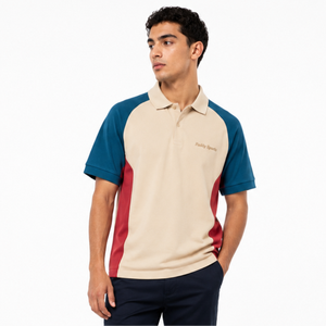 Polo personnalisé pour homme, color block, broderie vintage, manches courtes, coton respirant, vêtements de sport décontractés, tee-shirt de golf, vente en gros - Product Image 1
