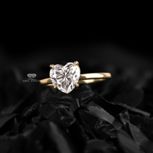 14K Gold <b>Heart</b> <b>Shape</b> Lab Grown Diamond Ring Solitaire Engagement Ring Bridal Jewelry Wholesale Custom Manufacturer Supplier - Product Image 1