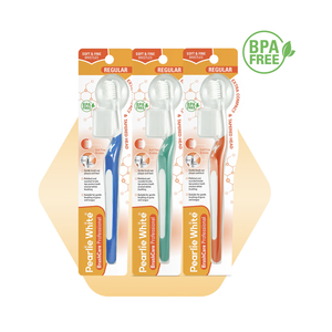 Lot de trois brosses à dents orthodontiques professionnelles Pearlie White Soft - Product Image 1