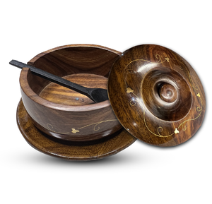 Pot à sucre et à sel en bois unique, 4 pièces, fabricant de pots à sucre en bois, finition brillante, forme ronde, pot à sucre et à sel - Product Image 1