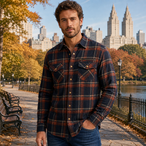 Fabricant de chemises en flanelle pour hommes en gros, chemises à carreaux personnalisées pour importateurs de vêtements, commandes en gros sous marque privée pour marques de vêtements - Product Image 4