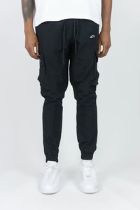 Pantalon cargo technique en nylon premium pour homme, multi-poches, design léger, vente en gros - Product Image 2