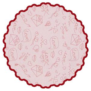 Durable Cotton Placemats Washable Fabric Print Design <b>Round</b> Shape Table <b>Mats</b> for Kitchen & Dining Room - Product Image 3