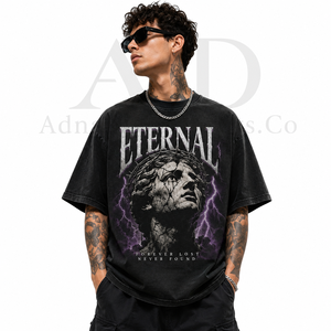 T-shirt graphique surdimensionné personnalisé OEM |   T-shirt streetwear vintage en coton épais – Fabrication usine - Product Image 4