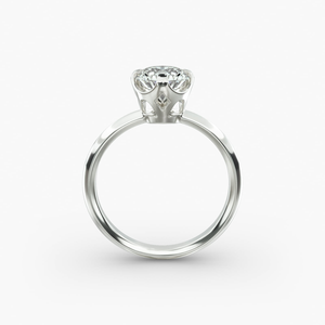 Premium 925 Sterling <b>Silver</b> Round Brilliant Cut Moissanite <b>Solitaire</b> <b>Ring</b> Classic Prong Setting Fine Jewelry Engagement <b>Ring</b> - Product Image 2