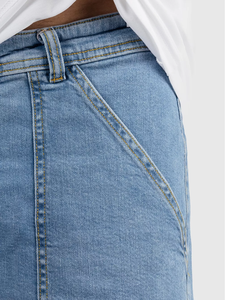 Men's Light Blue <b>Denim</b> Bermuda Shorts Mid Waist Button Fly Casual Style Solid Color Cotton Fabric Breathable Woven <b>Material</b> - Product Image 2