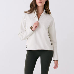 Suéter casual de manga larga con cuello alto y cremallera de 1/4, suéter de golf unisex, sudadera con diseño personalizado para mujer - Product Image 5