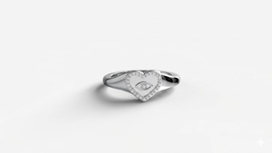 Anillo de Lujo en Forma de Corazón con Diamantes Incrustados, Anillos de Diseño, Joyería Fina, Estilo Romántico para Mujer, Diamante Cultivado en Laboratorio - Product Image 4