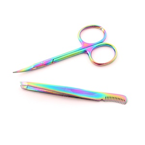 Pinzas para cejas con punta de precisión, tijeras de belleza para recortar el vello facial, cuidado de la belleza, tijeras de maquillaje - Product Image 6