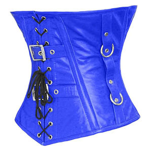 Corset en cuir véritable de qualité supérieure pour femme, gainant et personnalisé, avec clous métalliques, idéal pour le fitness - Product Image 4