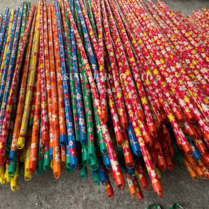 Italian Thread-Coated PVC Wooden Mop <b>Sticks</b> with Colorful Flowers Wholesale Vietnamese Broom Handles Dustpan Brooms - Product Image 2