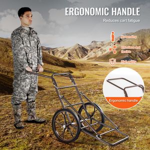 Carrello Pieghevole per Cervi con Capacità di 227 kg, Ruote Grandi in Gomma da 17 Pollici e Maniglia Ergonomica, Carrello Robusto per Trasporto Caccia - Product Image 5