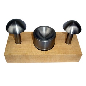 Wood Dapping <b>Punch</b> <b>Set</b> with 2 <b>Punches</b> for Jewelry Making DIY Tools Wooden Stand SUNTOOLS/STIPL - Product Image 1