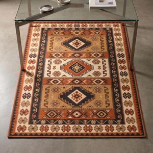 Tapis Kilim Tendance en Laine Tissée Main, Couleur Terre Cuite Unie, Antidérapant, à Poils Moyens, pour Décoration Intérieure - Product Image 4