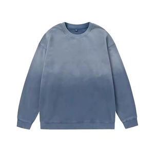 Sudadera de Cuello Redondo Extra Grande para Hombre, 100% Algodón, Tejido de Punto, Color Sólido, Corte Regular, Informal, para Otoño, Manga Larga, Suave - Product Image 4