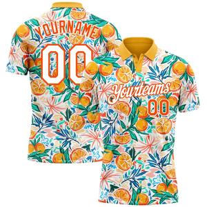 Camisa de Golf Personalizada OEM para Hombre con Cierre, Secado Rápido, Manga Corta, Estampado Digital, Logotipo Frontal, Estilo Vintage, Poliéster/Algodón - Product Image 1