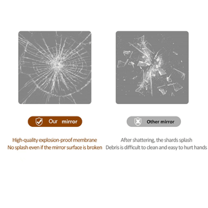 Specchio argento di alta qualità 5mm 60 \ "x 15 \" angolo a corpo intero in vetro antideflagrante per soggiorno guardaroba appeso a parete - Product Image 4