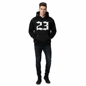 DISCOVER-IMPEX Sudadera con Capucha Unisex de Invierno 100% Algodón con Lavado en Aerosol y Pedrería, Estilo Urbano, Ecológica, Oversize, Casual - Product Image 2