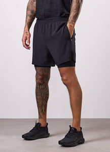 Shorts de sport personnalisés pour hommes de qualité supérieure, 2 en 1, double couche, pour la course à pied et l'entraînement, avec compression interne et cordon de serrage élastique à la taille - Product Image 6