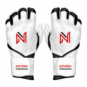 NOVERA INDUSTRIES 2026 Custom Logo Professional Leather <b>Baseball</b> Batting <b>Gloves</b> Right/Left Hand Training OEM ODM Private Label - Product Image 1