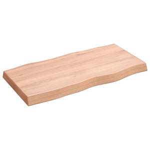 Tablero de Mesa de Madera de Roble Macizo Marrón Claro de 31.5 x 15.7 Pulgadas para Mesas de Comedor - Product Image 2