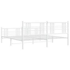 โครงเตียงเหล็กสีขาวแบบเตียงคู่ทรงสี่เหลี่ยม - Product Image 6