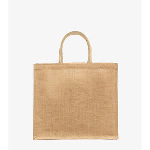 Sustainable Natural Jute Eco Shopper <b>Bag</b> with Custom Logo Printing for Retail Use - Product Image 4